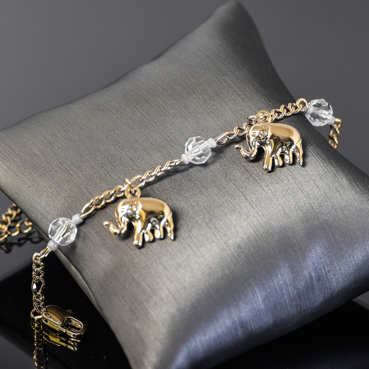 Costume Gold-Tone Elephant Charm Bracelet