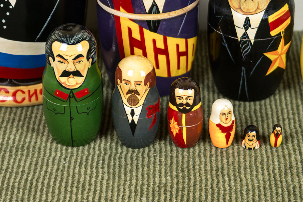 Vintage Soviet Leaders Nesting Dolls