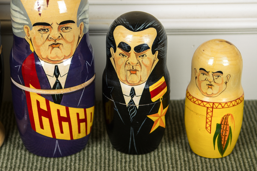 Vintage Soviet Leaders Nesting Dolls