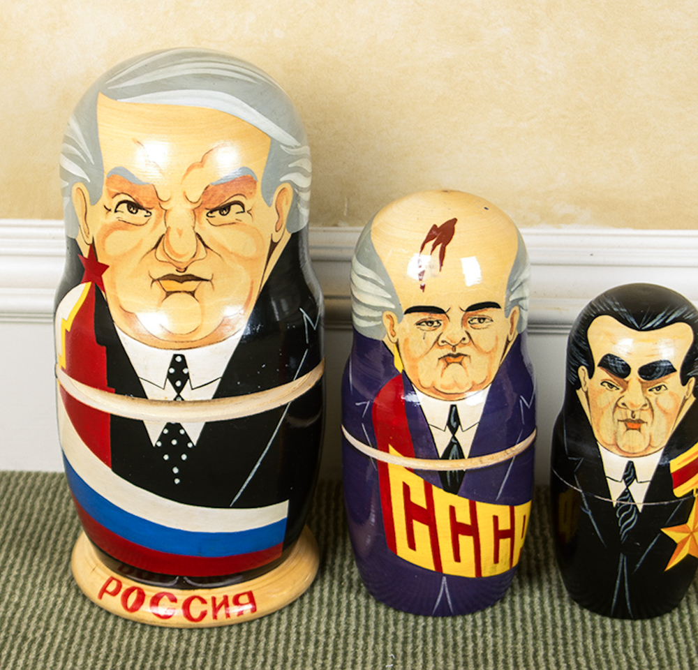 Vintage Soviet Leaders Nesting Dolls