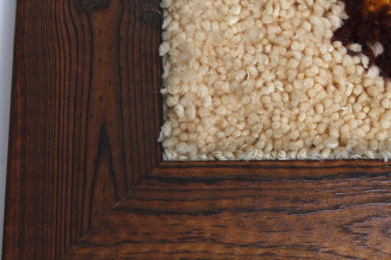 Vintage Framed Butterfly Latch Hook