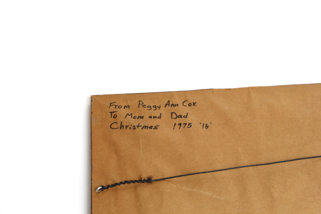 Vintage Framed Butterfly Latch Hook