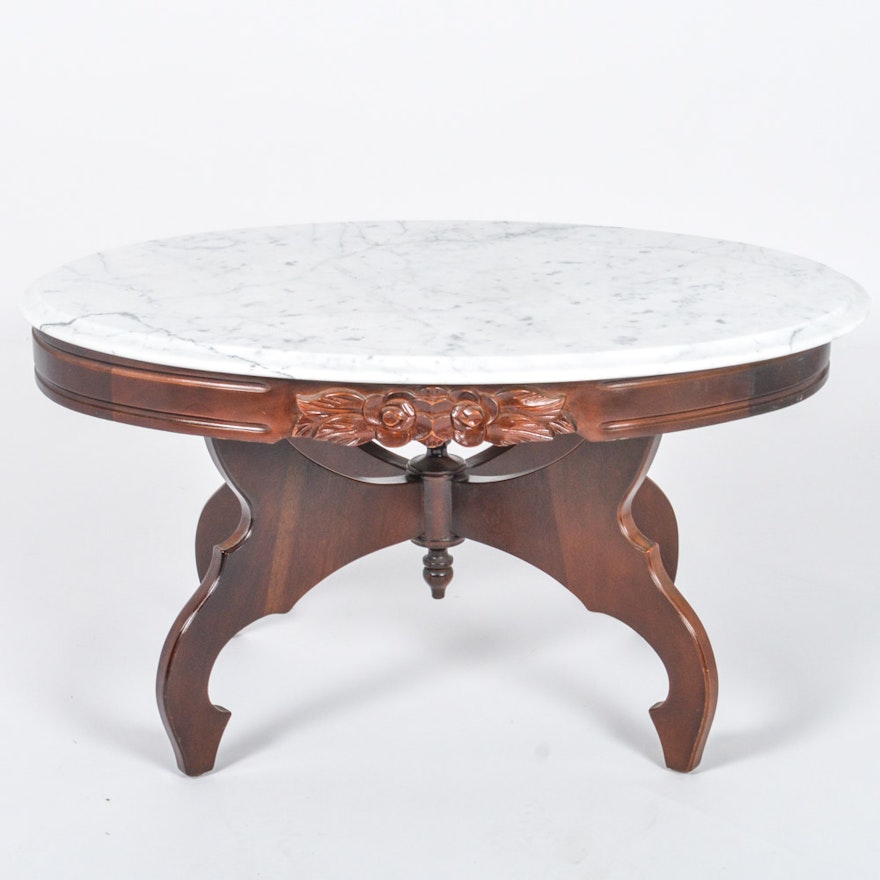 Italian Marble Top Coffee Table by Kimball Furniture