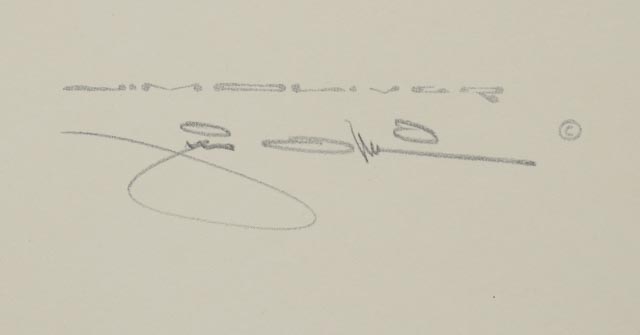 Jim Oliver Signed Print "White Tiger"