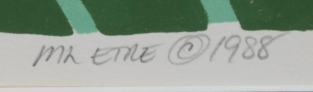 Ms. Lisa Etre Signed Limited Edition 1988 Serigraph "Tropical T'ing"