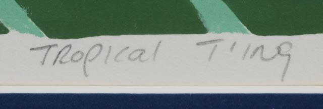 Ms. Lisa Etre Signed Limited Edition 1988 Serigraph "Tropical T'ing"