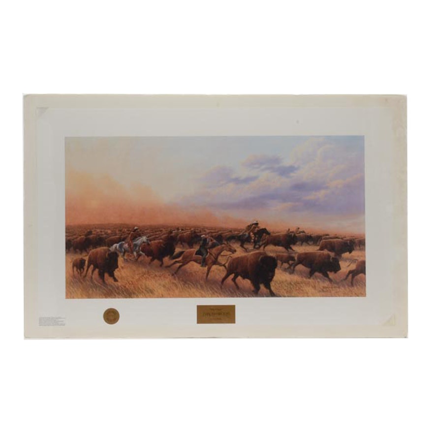 Tom Phillips Signed Limited Edition Print "The Chase"