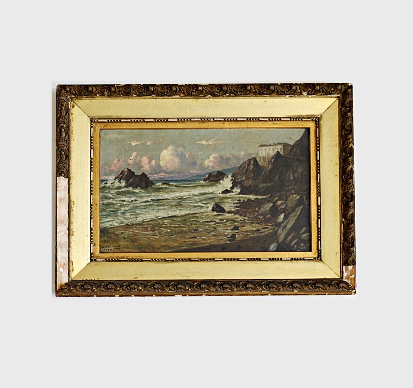 Late 19th Century Oil on Canvas of the Cliff House by J.P. Frost