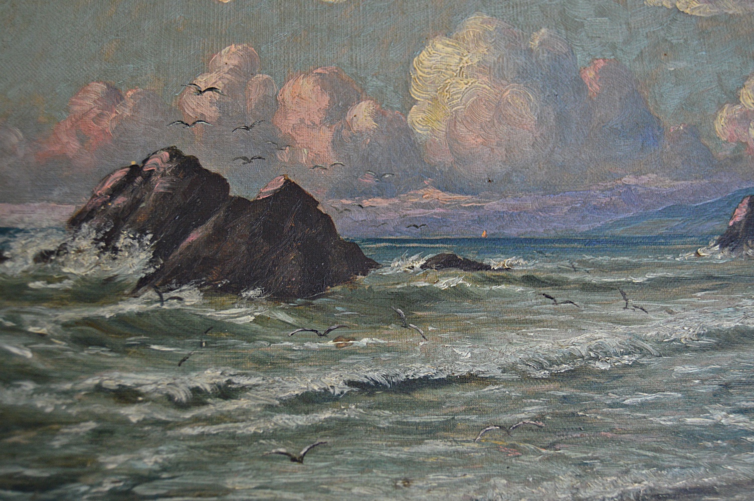Late 19th Century Oil on Canvas of the Cliff House by J.P. Frost
