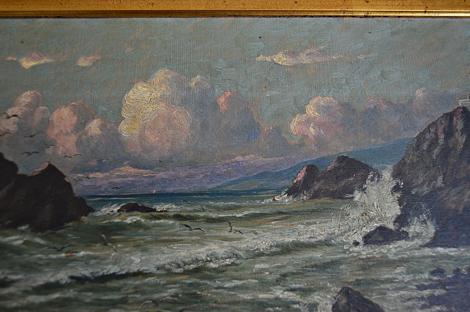 Late 19th Century Oil on Canvas of the Cliff House by J.P. Frost