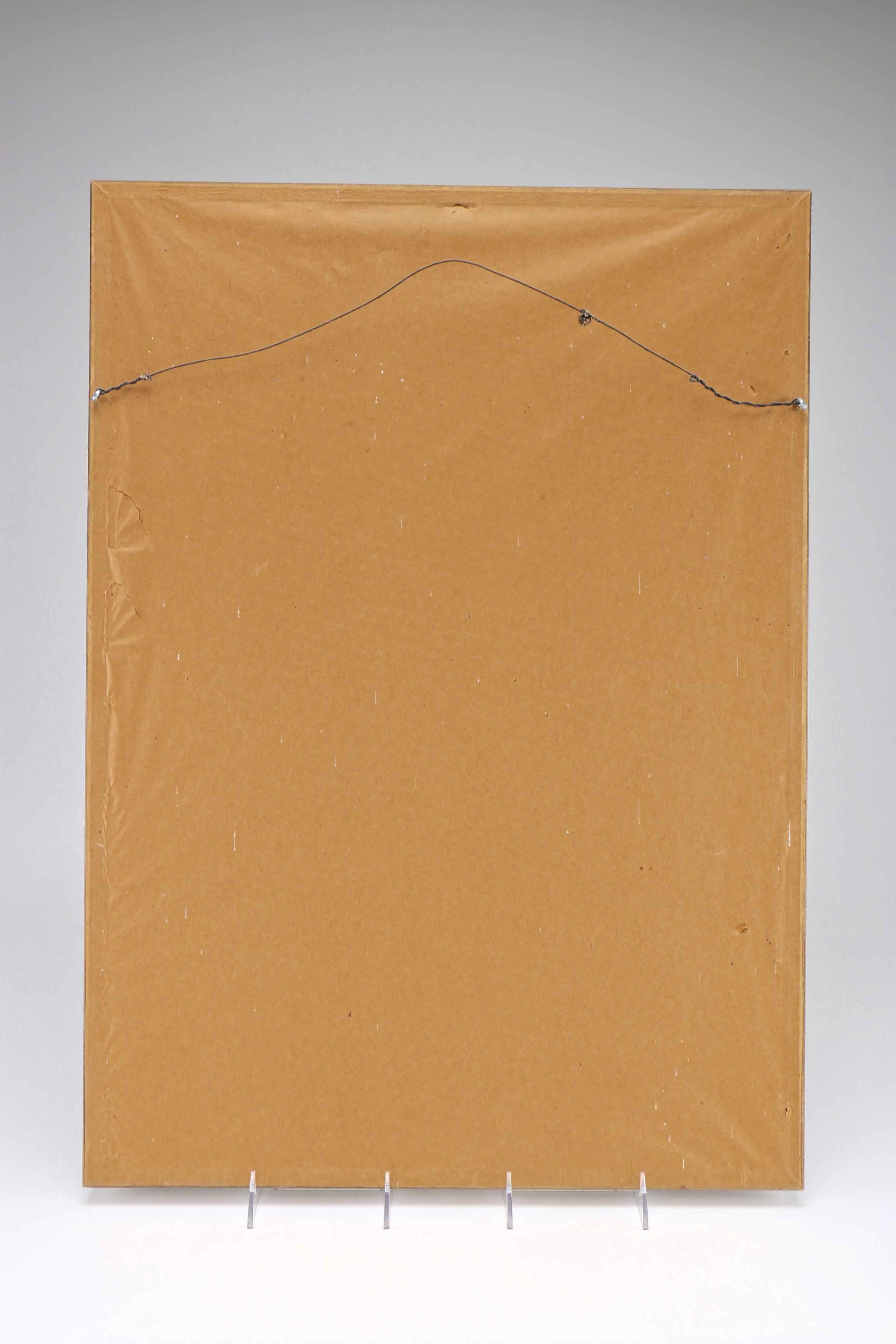 Original Drawing of Nude Woman with Broom