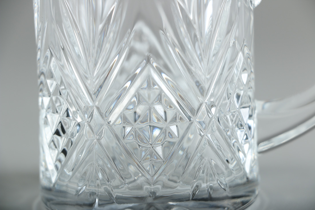 Vintage Lead Crystal Mugs and Candy Dish from Yugoslavia