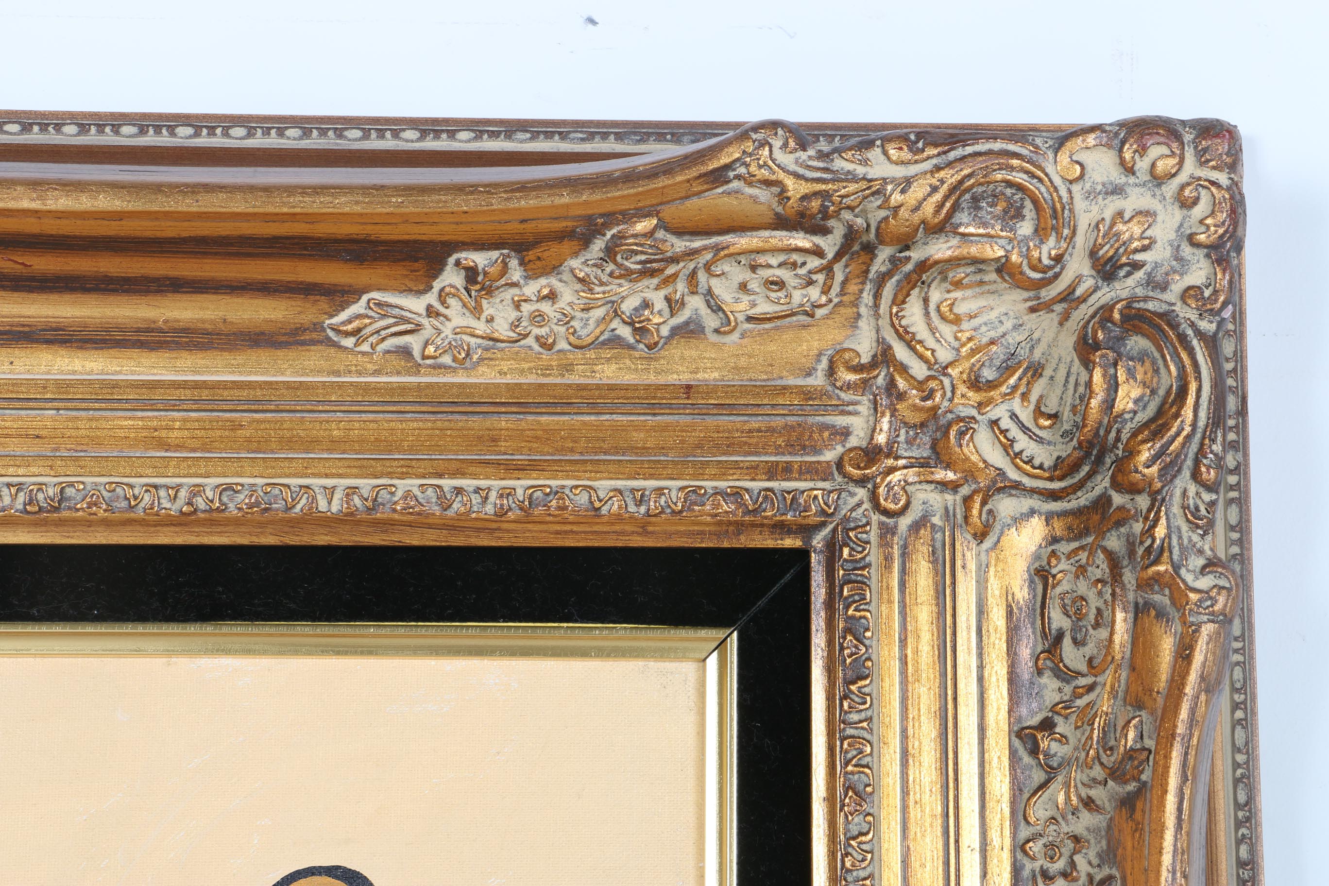 Xavier Cugat Signed Framed Oil Painting of Clowns