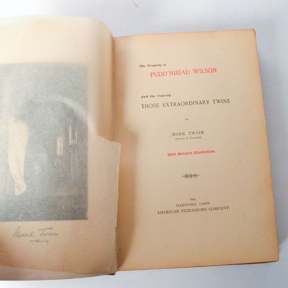 1894 First Ed. Twain "The Tragedy of Pudd'nhead Wilson & The Comedy of The Extraordinary Twins"