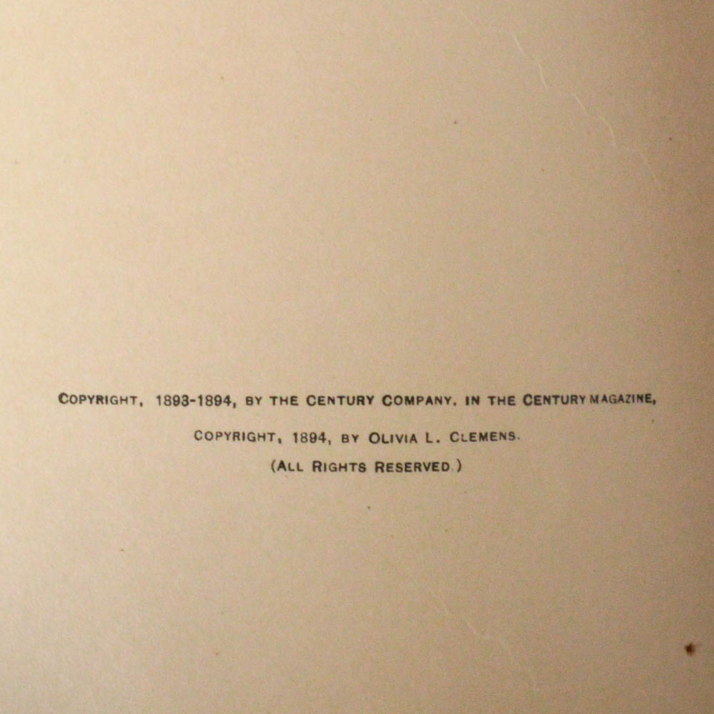 1894 First Ed. Twain "The Tragedy of Pudd'nhead Wilson & The Comedy of The Extraordinary Twins"