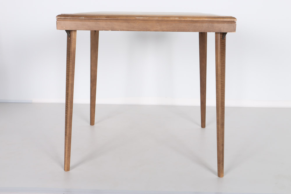 Vintage Folding Card Table with Three Chairs by Stakmore Co.