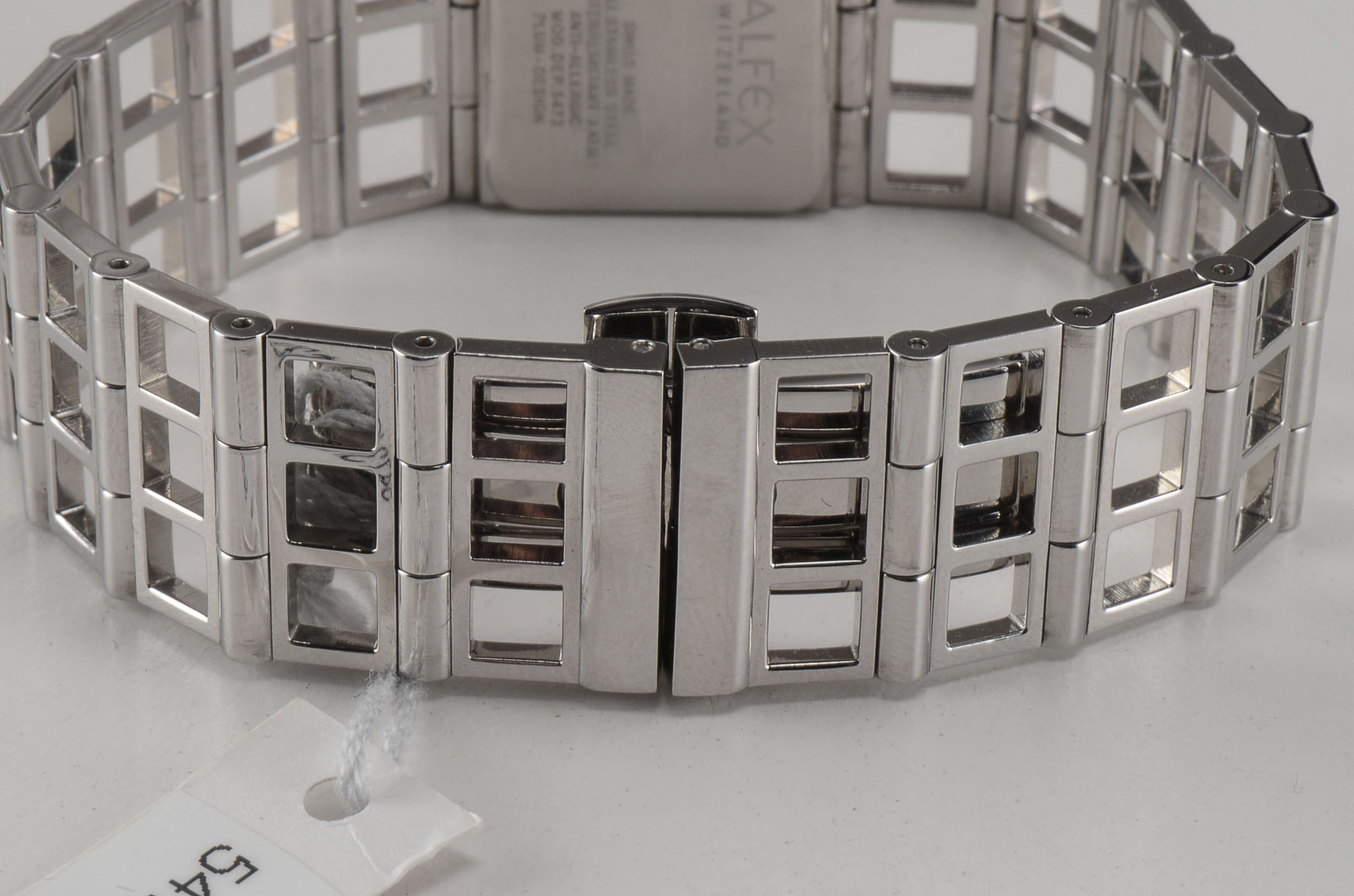 Women's Alfex of Switzerland Swiss Made Stainless Steel Watch with Signature Case