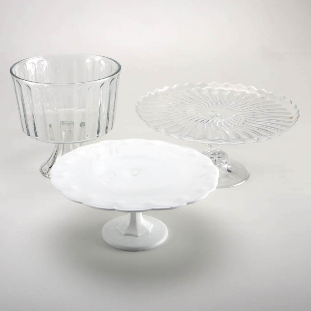 Trifle Bowl and Cake Stand Set