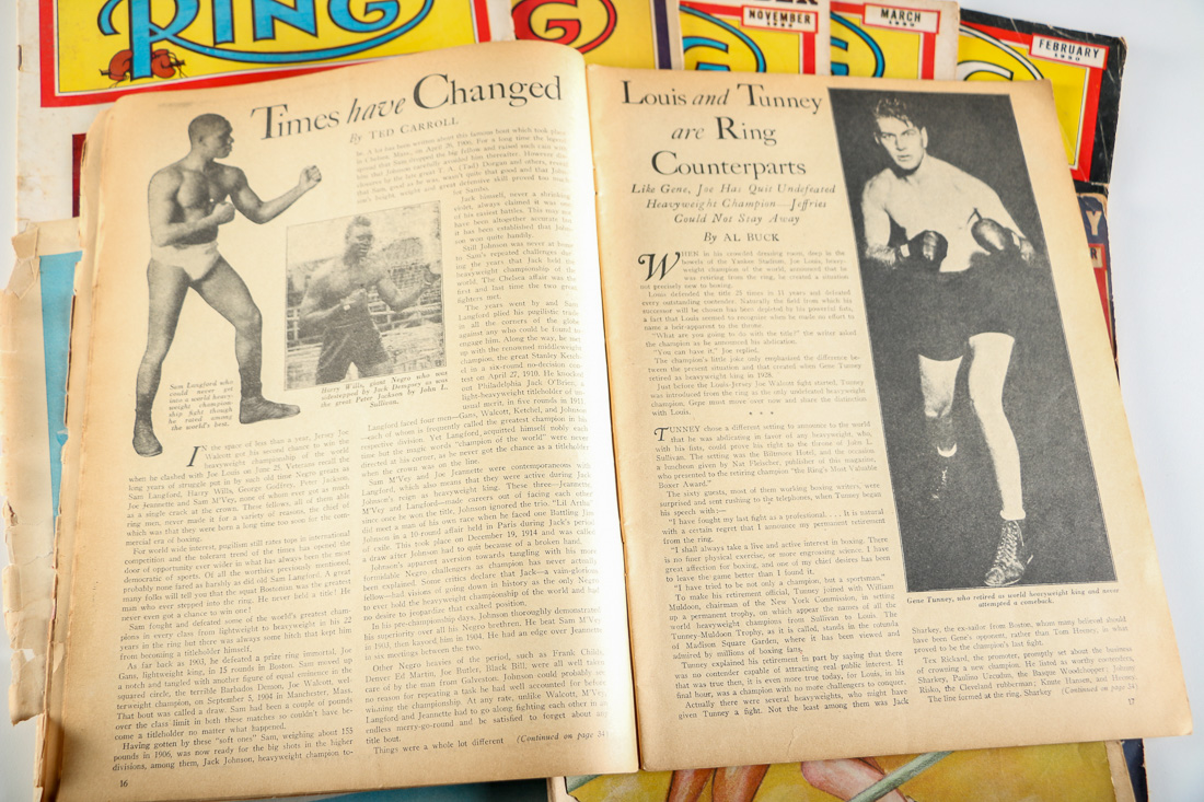 Assortment of Vintage "The Ring" Boxing Magazines