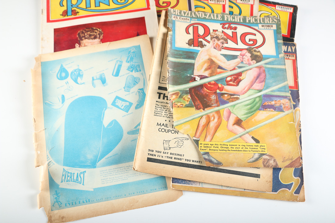Assortment of Vintage "The Ring" Boxing Magazines