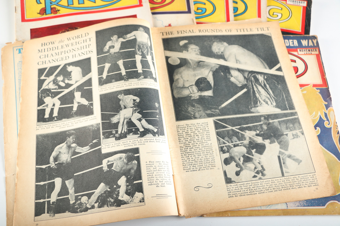 Assortment of Vintage "The Ring" Boxing Magazines