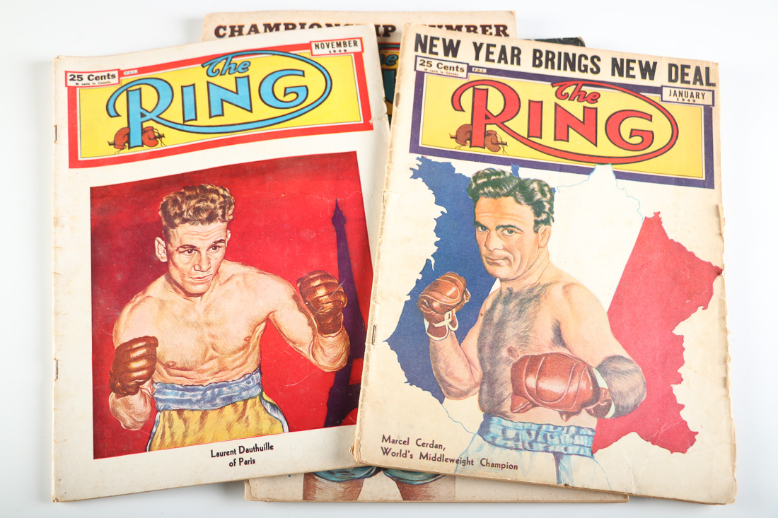 Assortment of Vintage "The Ring" Boxing Magazines
