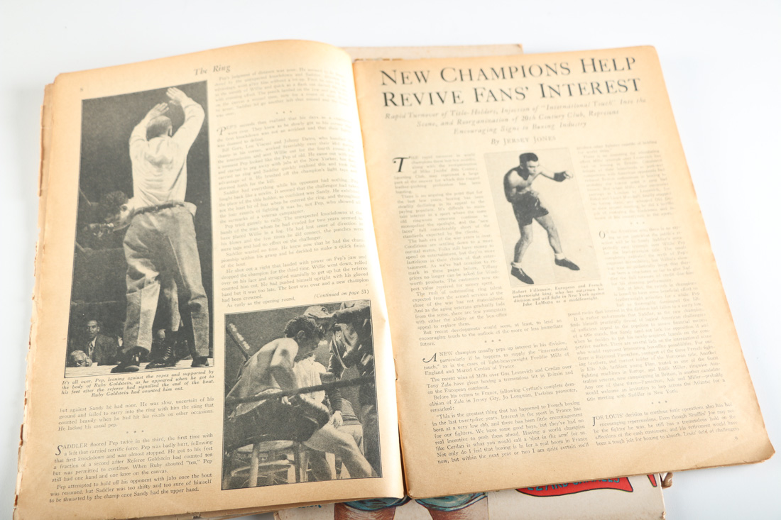 Assortment of Vintage "The Ring" Boxing Magazines