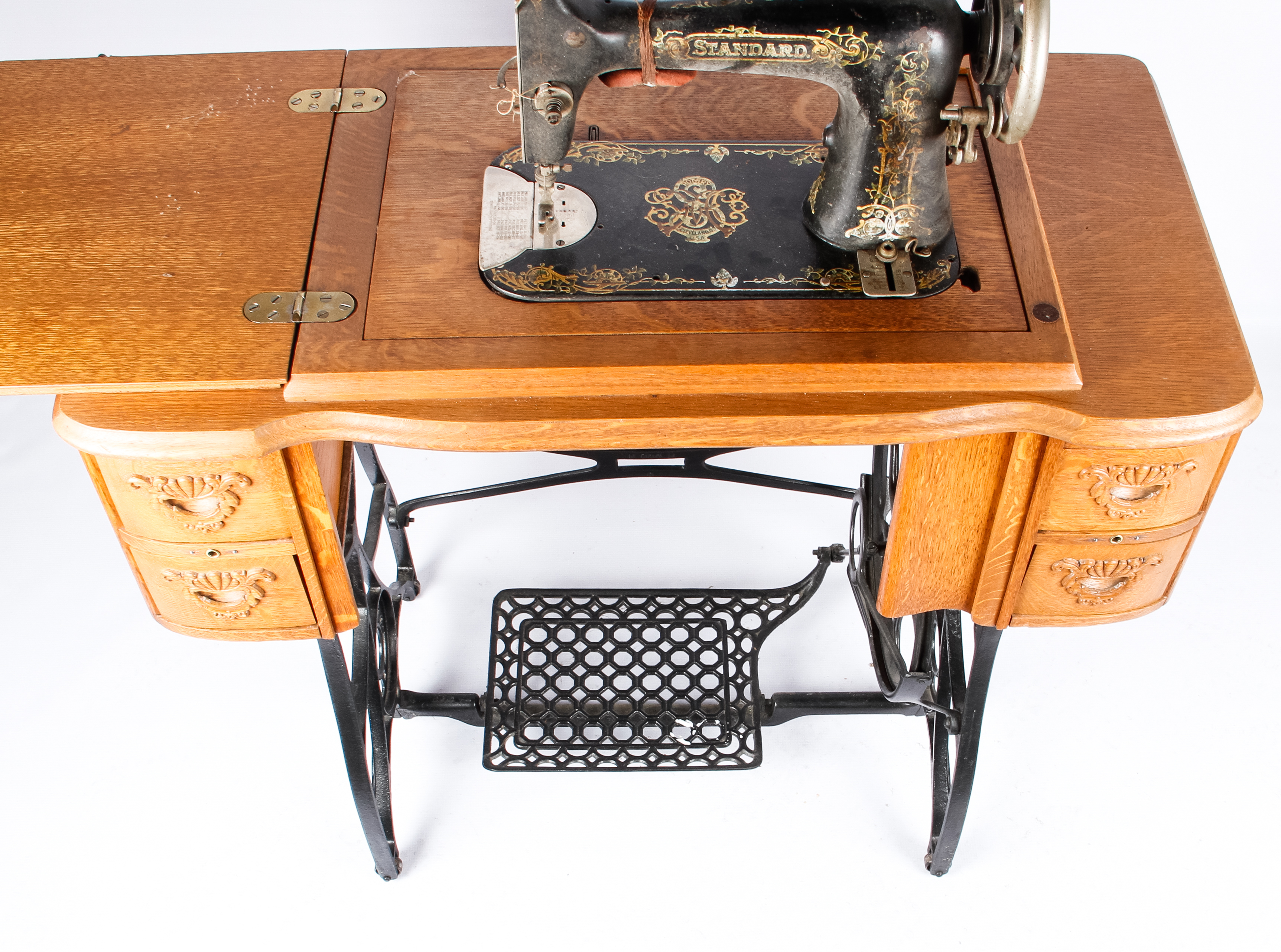 Vintage Standard Sewing Machine and Cabinet