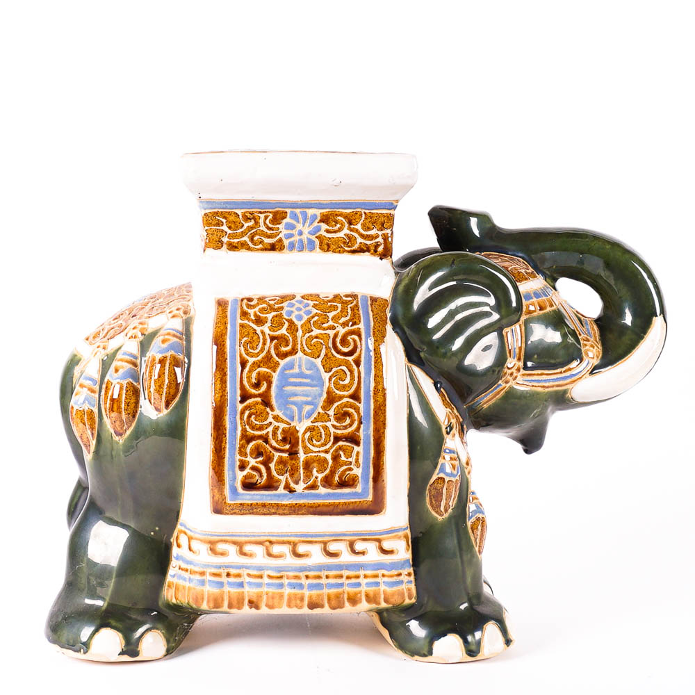 Ceramic Elephant Plant Stand
