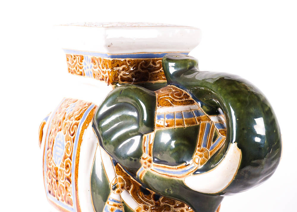 Ceramic Elephant Plant Stand