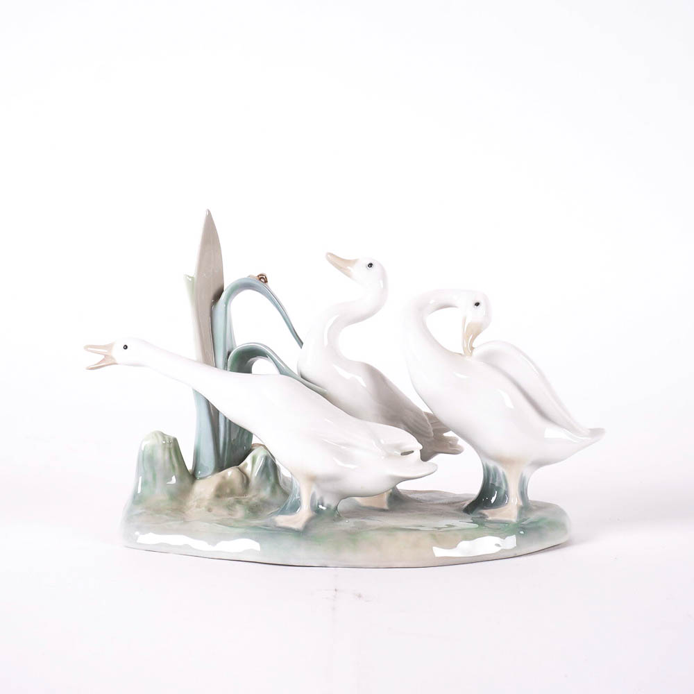 Lladró Geese Trio Porcelain Figure