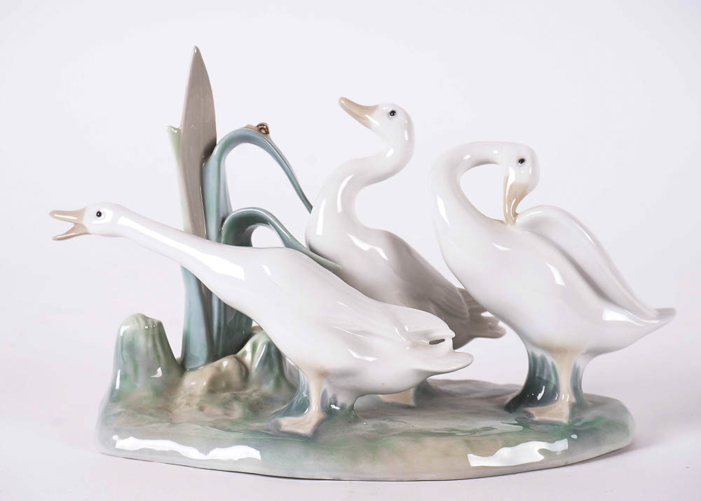 Lladró Geese Trio Porcelain Figure