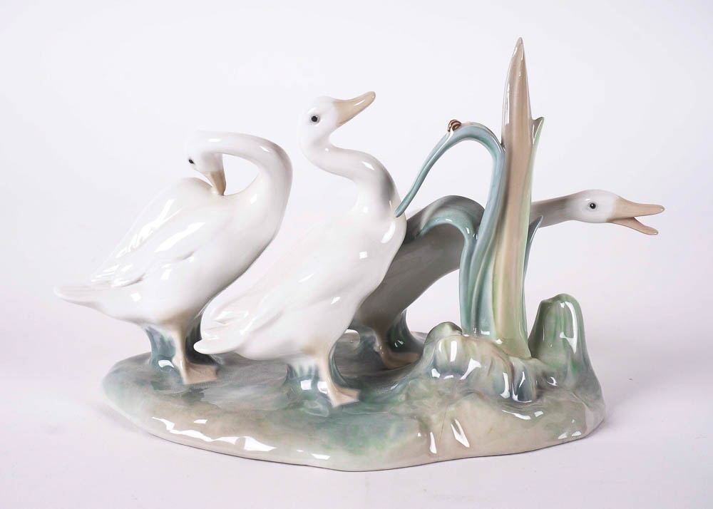 Lladró Geese Trio Porcelain Figure