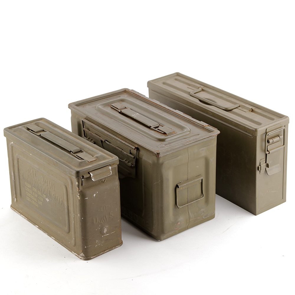 Authentic World War II .30 and .50 Caliber Ammunition Cases