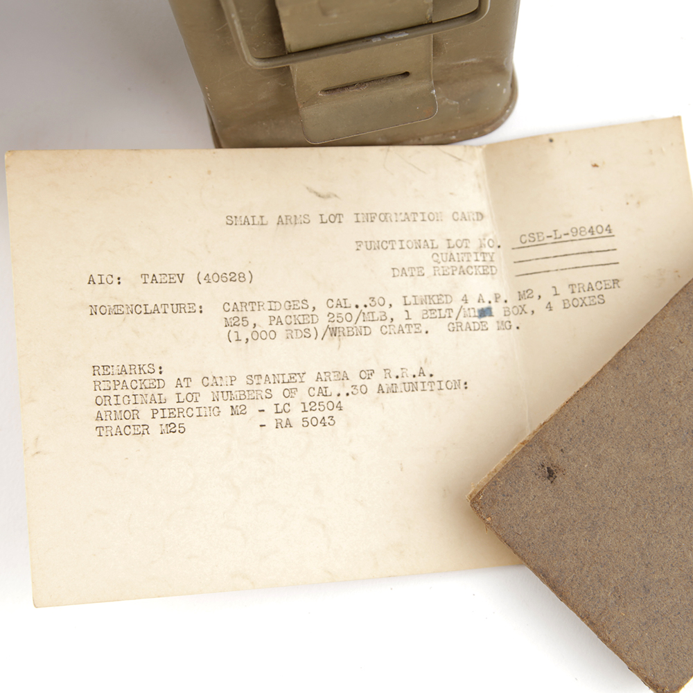 Authentic World War II .30 and .50 Caliber Ammunition Cases