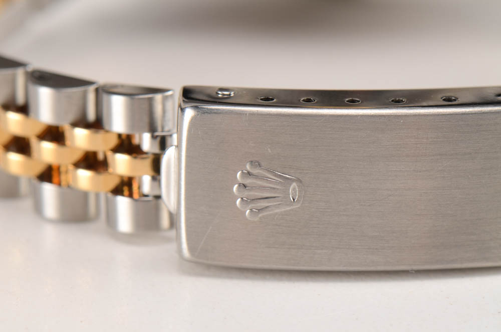 Women's Rolex Datejust 18K Yellow Gold and Steel Champagne Roman Dial Automatic Watch