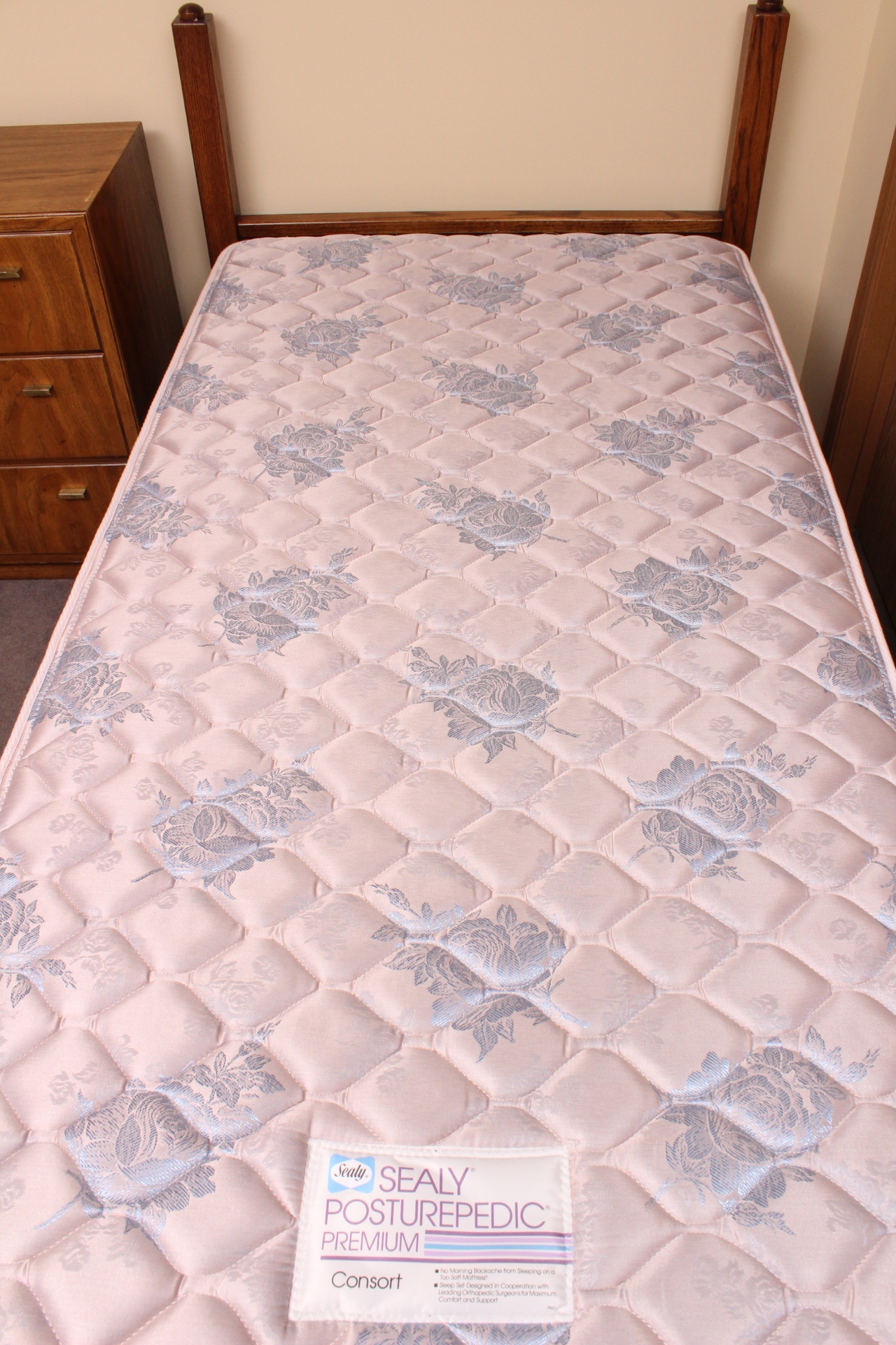 Pair of Vintage Oak Twin Beds