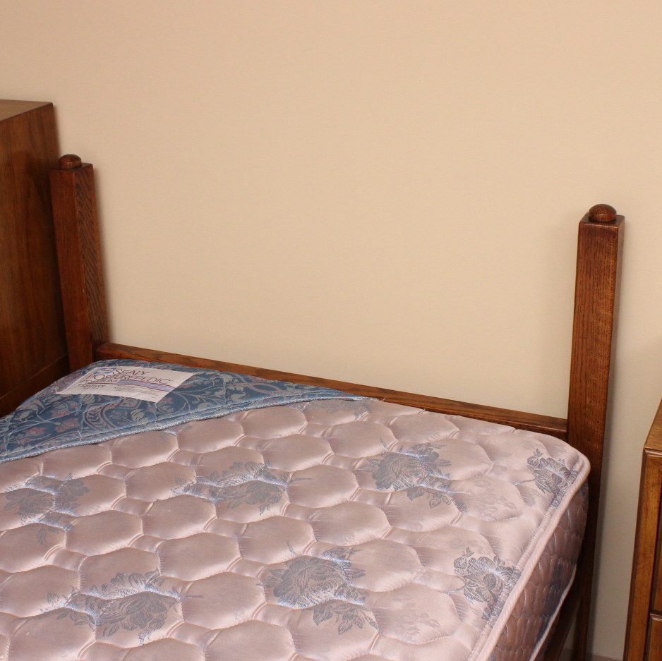 Pair of Vintage Oak Twin Beds