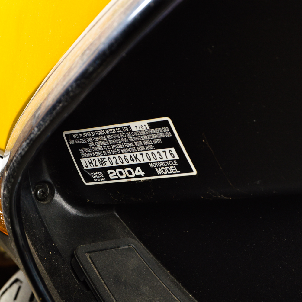 2004 Honda Helix Yellow Scooter