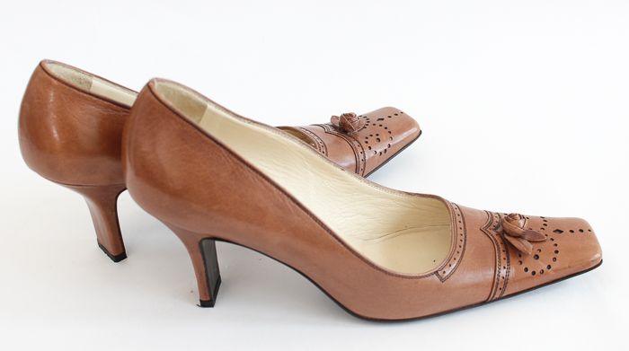 Prada Tan Leather Pumps