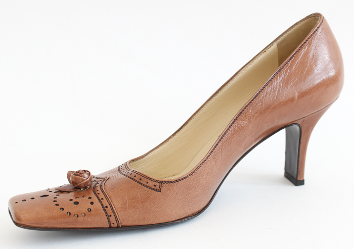 Prada Tan Leather Pumps