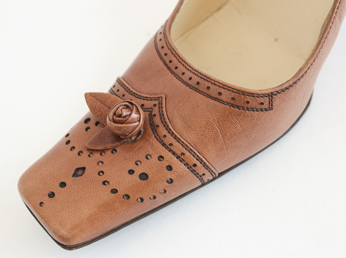 Prada Tan Leather Pumps