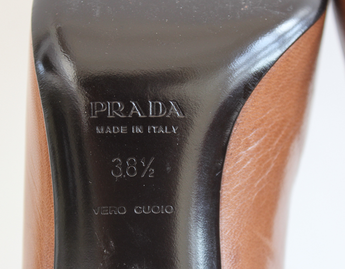 Prada Tan Leather Pumps