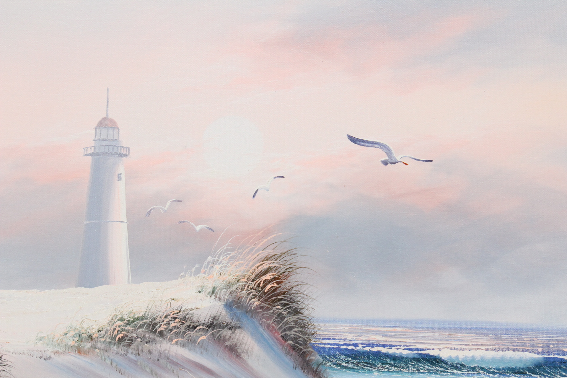 K. Wilson Signed Seascape Acrylic Painting