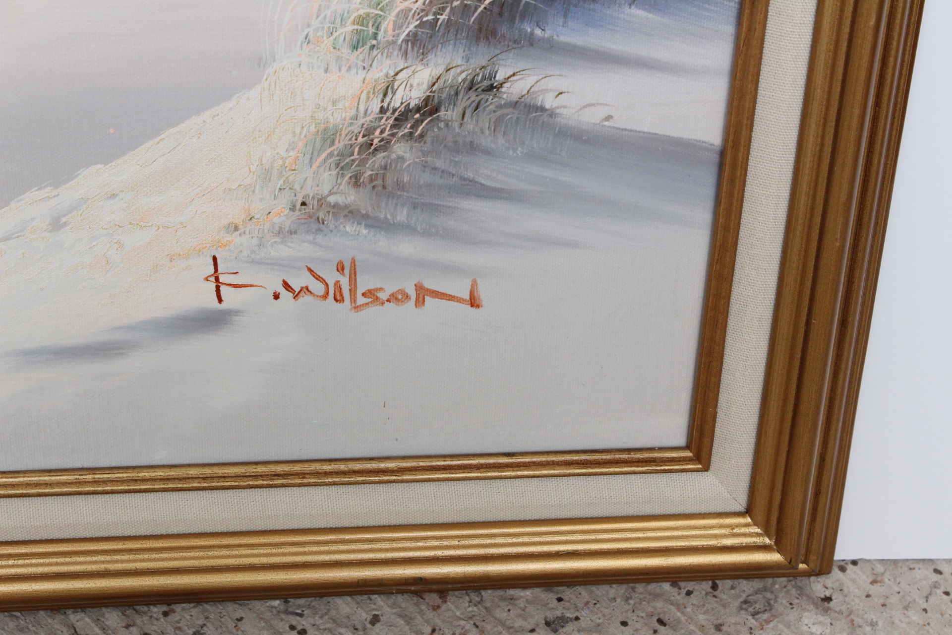 K. Wilson Signed Seascape Acrylic Painting