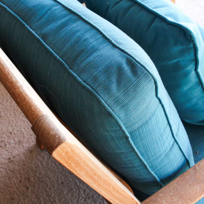 Pair of Contemporary Gloster Teak Patio Armchairs