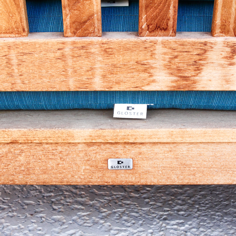 Pair of Contemporary Gloster Teak Patio Armchairs