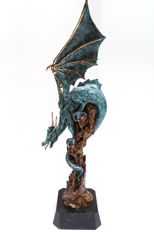 Limited Edition Bill Toma "Stalking" Bronze Dragon Sculpture