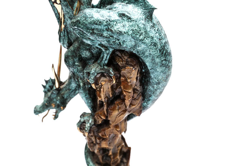 Limited Edition Bill Toma "Stalking" Bronze Dragon Sculpture