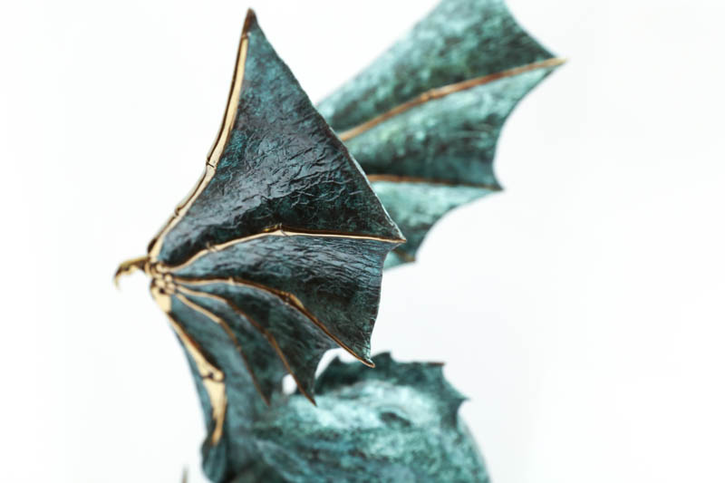 Limited Edition Bill Toma "Stalking" Bronze Dragon Sculpture